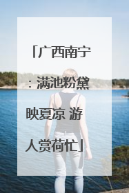 广西南宁：满池粉黛映夏凉 游人赏荷忙