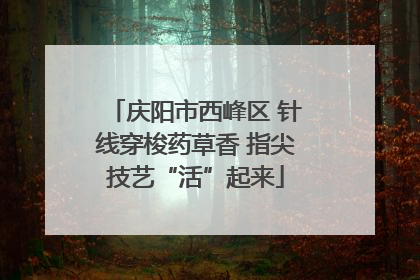 庆阳市西峰区 针线穿梭药草香 指尖技艺“活”起来