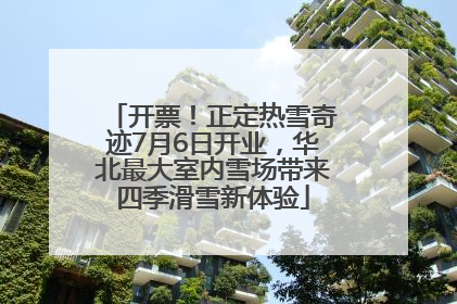 开票！正定热雪奇迹7月6日开业，华北最大室内雪场带来四季滑雪新体验
