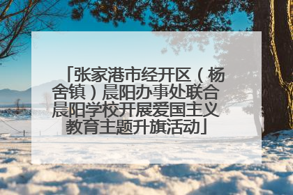 张家港市经开区（杨舍镇）晨阳办事处联合晨阳学校开展爱国主义教育主题升旗活动