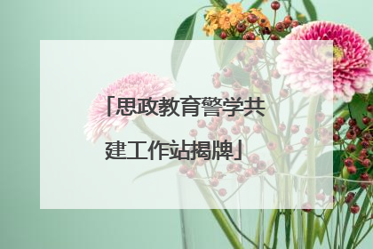思政教育警学共建工作站揭牌