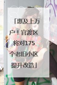 惠及上万户！官渡区将对175个老旧小区提升改造