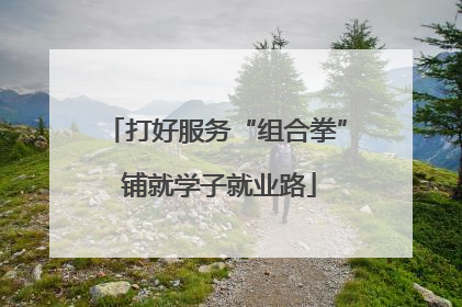 打好服务“组合拳” 铺就学子就业路