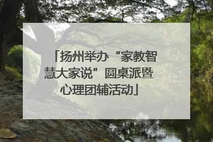 扬州举办“家教智慧大家说”圆桌派暨心理团辅活动