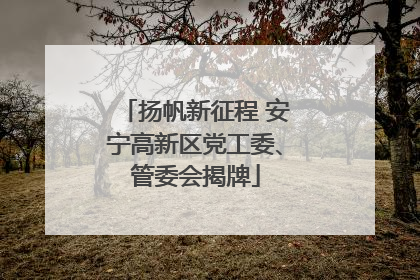扬帆新征程 安宁高新区党工委、管委会揭牌