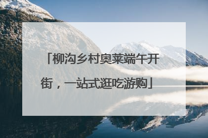 柳沟乡村奥莱端午开街，一站式逛吃游购