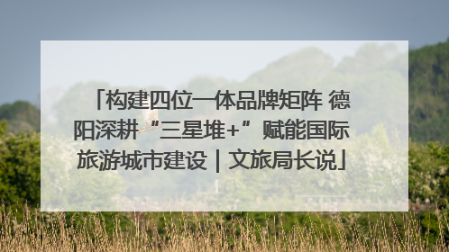 构建四位一体品牌矩阵 德阳深耕“三星堆+”赋能国际旅游城市建设｜文旅局长说