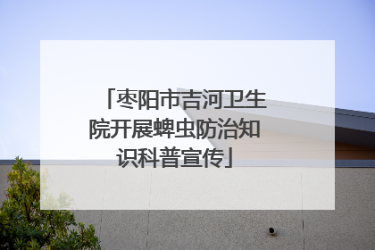 枣阳市吉河卫生院开展蜱虫防治知识科普宣传