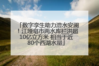 数字孪生助力澧水安澜！江垭皂市两水库拦洪超10亿立方米 相当于近80个西湖水量