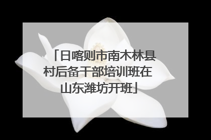日喀则市南木林县村后备干部培训班在山东潍坊开班