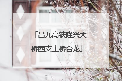 昌九高铁隆兴大桥西支主桥合龙