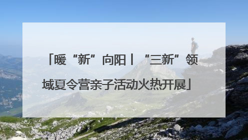 暖“新”向阳丨“三新”领域夏令营亲子活动火热开展
