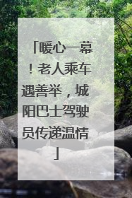 暖心一幕！老人乘车遇善举，城阳巴士驾驶员传递温情
