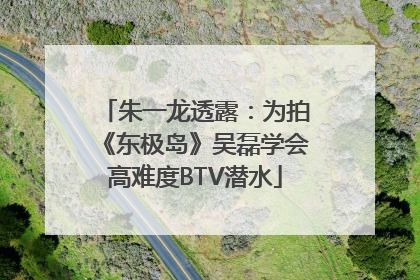 朱一龙透露：为拍《东极岛》吴磊学会高难度BTV潜水