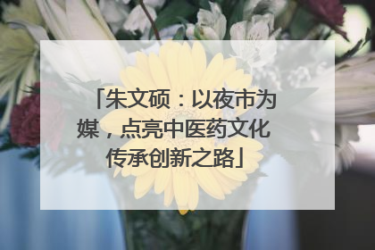 朱文硕：以夜市为媒，点亮中医药文化传承创新之路
