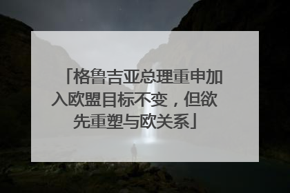 格鲁吉亚总理重申加入欧盟目标不变，但欲先重塑与欧关系