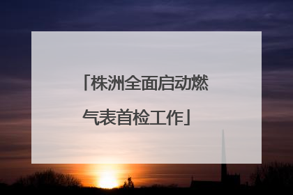 株洲全面启动燃气表首检工作