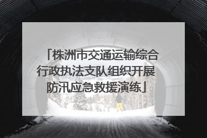 株洲市交通运输综合行政执法支队组织开展防汛应急救援演练