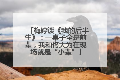 梅婷谈《我的后半生》：一桌子全是前辈，我和佟大为在现场就是“小辈”