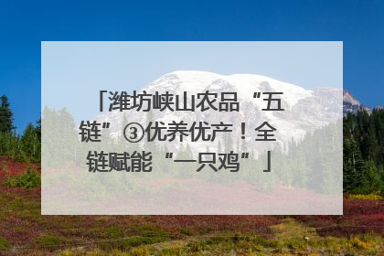 潍坊峡山农品“五链”③优养优产！全链赋能“一只鸡”