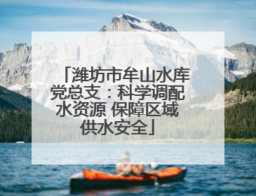 潍坊市牟山水库党总支：科学调配水资源 保障区域供水安全
