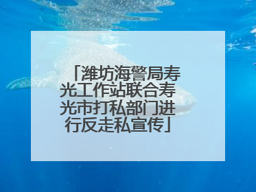 潍坊海警局寿光工作站联合寿光市打私部门进行反走私宣传