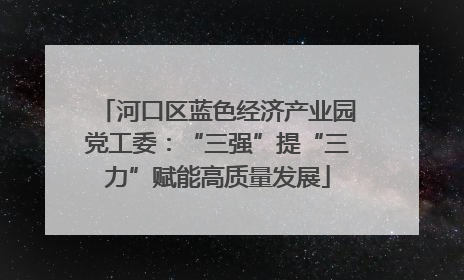 河口区蓝色经济产业园党工委：“三强”提“三力”赋能高质量发展
