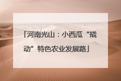 河南光山：小西瓜“撬动”特色农业发展路