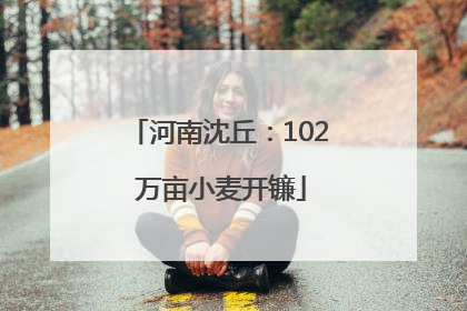 河南沈丘：102 万亩小麦开镰