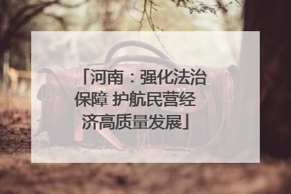 河南：强化法治保障 护航民营经济高质量发展