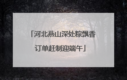 河北燕山深处粽飘香 订单赶制迎端午
