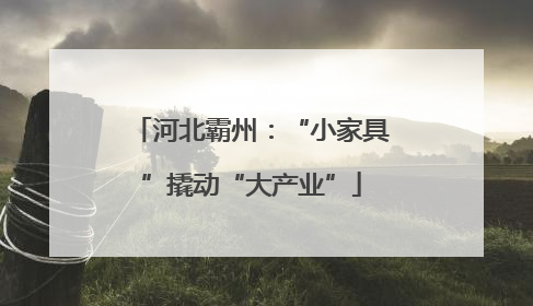 河北霸州：“小家具”撬动“大产业”