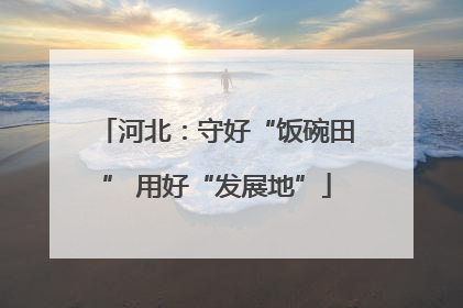 河北：守好“饭碗田” 用好“发展地”