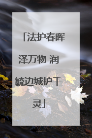 法护春晖泽万物 润毓边城护千灵