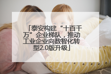 泰安构建“十百千万”企业梯队，推动工业企业向数智化转型2.0版升级