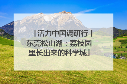 活力中国调研行丨东莞松山湖：荔枝园里长出来的科学城