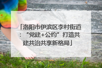 洛阳市伊滨区李村街道：“党建+公约”打造共建共治共享新格局