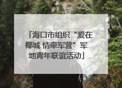 海口市组织“爱在椰城 情牵军营”军地青年联谊活动