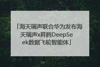 海天瑞声联合华为发布海天瑞声x昇腾DeepSeek数据飞轮智能体