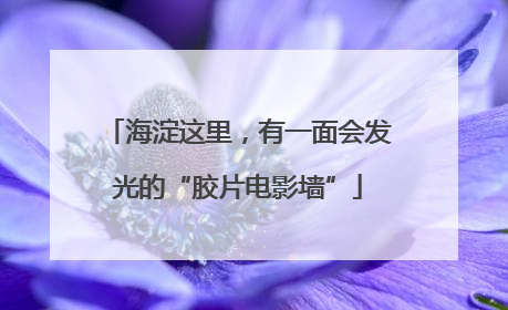 海淀这里，有一面会发光的“胶片电影墙”