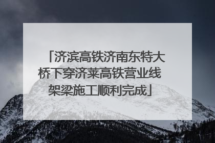 济滨高铁济南东特大桥下穿济莱高铁营业线架梁施工顺利完成