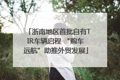 浙南地区首批自有TIR车辆启程 “购车远航”助推外贸发展