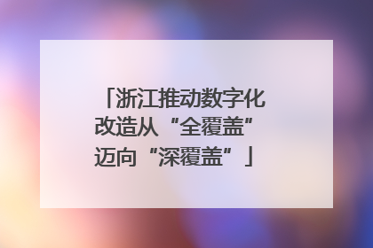 浙江推动数字化改造从“全覆盖”迈向“深覆盖”