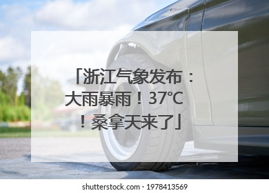 浙江气象发布：大雨暴雨！37℃！桑拿天来了