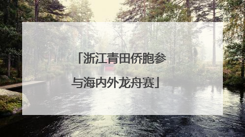 浙江青田侨胞参与海内外龙舟赛