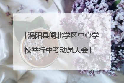 涡阳县闸北学区中心学校举行中考动员大会