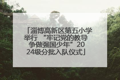 淄博高新区第五小学举行 “牢记党的教导 争做强国少年”2024级分批入队仪式