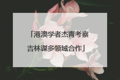 港澳学者杰青考察吉林谋多领域合作
