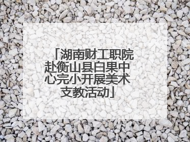 湖南财工职院赴衡山县白果中心完小开展美术支教活动