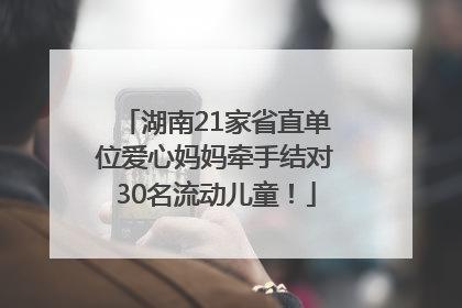 湖南21家省直单位爱心妈妈牵手结对30名流动儿童！